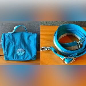 Great Condition Blue KIPLING Insulated Zipper Lunchbox Lunch Bag No Monkey